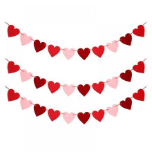 Guirlande de 3 cœurs pour la Saint-Valentin