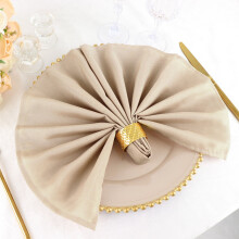 50 Pack 20 Inch Nude Polyester Napkins