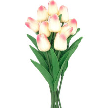 Modré umelé tulipány 13 cm PU 10-dielna kytica