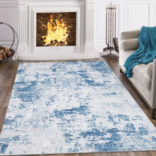 Tapis moderne abstrait lavable en machine 90 x 150 cm