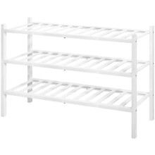 Bamboo 3-Tier Shoe Rack 26.8 in Wide