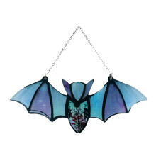 Pendentif chauve-souris d'Halloween pour fenêtre – Acrylique, 12 x 6,5 cm