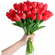 15 ks 35cm umělé hedvábné květiny tulipány