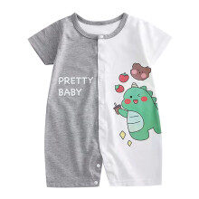 Babyrompertje/jumpsuit met cartoonprint, korte mouwen, 0-24 maanden