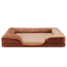 EDX Orthopädisches Hundebett aus Memory-Schaum, braun, klein