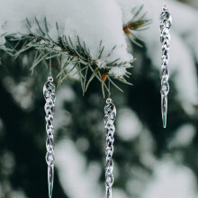 Christmas Icicle Ornaments, Clear Plastic, 24 pcs, 13 cm