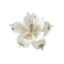 Glitter Magnolia Blomsterpynt til Juletræ, 24 cm