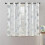 Akvarellblomstergardiner, polyester, 2 paneler 1