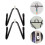 Support mural en aluminium noir pour planche de surf (1 pièce) 2