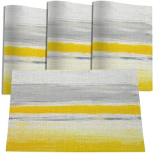 Set van 4 placemats van jute, 12x18 inch.