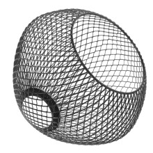 Abat-jour cage en fer noir pour suspension 16 x 16 x 13 cm