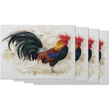 Katoenen linnen placemats 12x18 inch, set van 4
