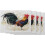 Sets de table Coq à l'aquarelle, coton et lin, 30 x 45 cm 1