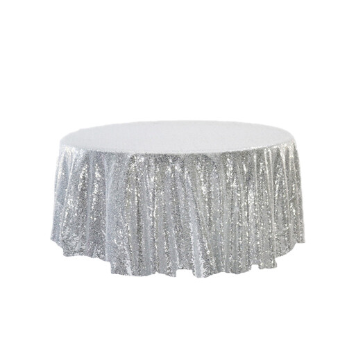 Nappe à paillettes pour table ronde 60 cm