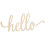 Ξύλινη πινακίδα τοίχου Hello Script Ημιτελής30.5x12.7εκ. 1