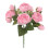 Buquê artificial de peônias rosa, 29 cm (11,4 pol.), feito de seda e plástico. 1