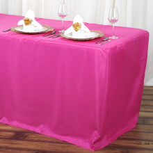 Nappe ajustée en polyester fuchsia 183 cm x 76 cm