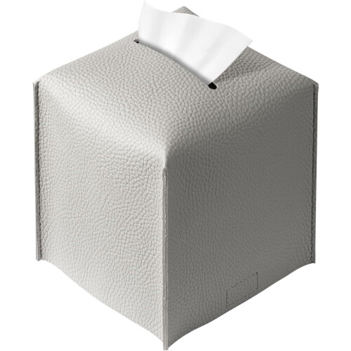 Boîte à mouchoirs en similicuir, 13 cm de côté