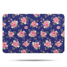Tapis de bain en microfibre à motif floral 43 x 69 cm