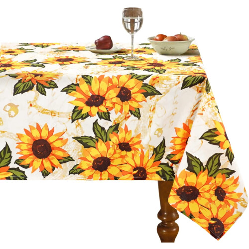 Polyester blomsterdug 152 x 283 cm