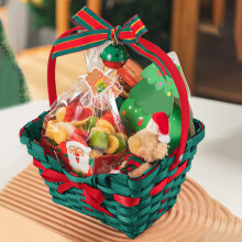 Boîte à bonbons de Noël en bois avec motif flocon de neige