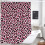 Rosa leopard duschdraperi 155 x 180 cm polyester 1