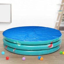 Round Pool Cover, PE Solar Dust Cover with Drawstring, 132