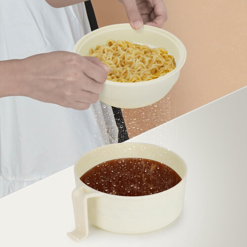 Mikrowellengeeignetes Ramen-Schüssel-Set mit Sieb und Besteck 1