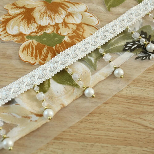 Voile blomstergardinpanel med stanglomme 2