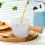 White Ceramic Milk Pitcher with Wooden Handle, 90ml 4