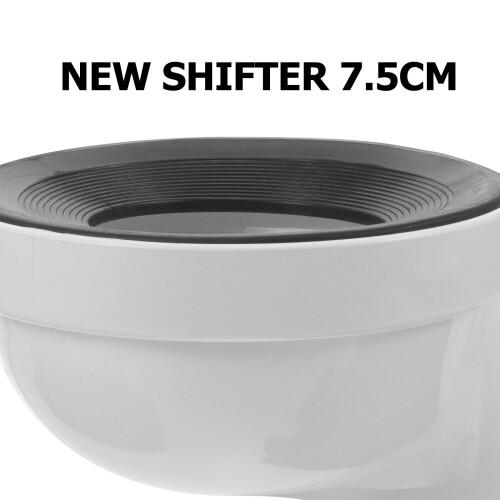 ABS-Toilettenablaufschieber, weiß, 1 Set 1
