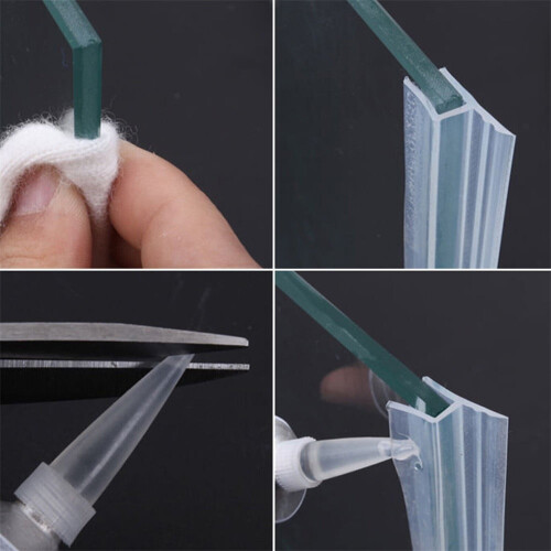 Silicone Rubber Shower Door Seal Strip H-Type 2