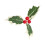 Ronds de serviette de Noël en forme de houx – Argent rustique, blanc et 2