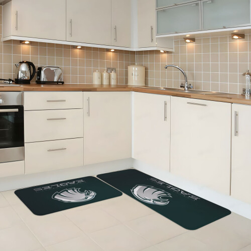 Crystal Velvet Kitchen Mat Set 2-Piece Non-Slip 1