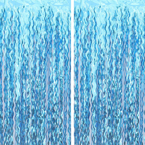 Warkul wavy tinsel foil fringe curtains 5 pcs 1