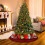 Jupe de sapin de Noël tricotée rouge 61 cm 5