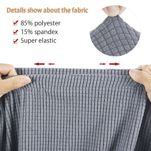 Ohrensessel-Überzug aus Stretch-Jacquard-Stoff, 2-teilig 2