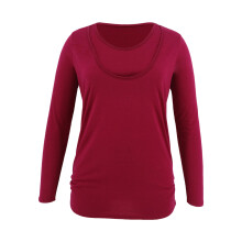 Maternity Nursing Tops Discreet Public Nursing-Burgundy S