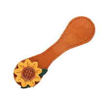 Sunflower Inspired Page Holder Soft Handcrafted Leather-1