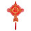 Velvety Chinese Knot Fu-Five blessings come  hanging fish 1