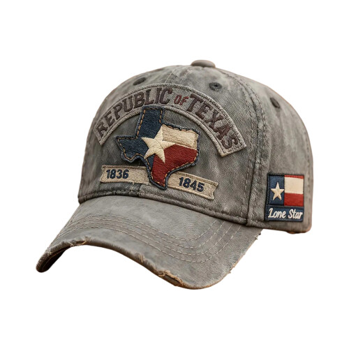 Embroidered Lettered Baseball Hat Unisex Adjustable Fit-Gray