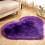 Hartvormig nepbontkleed 40x30cm Paars pluche 1