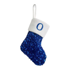 Chaussette de Noël en laine avec initiales de famille