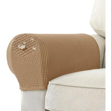 Housses d'accoudoirs de canapé extensibles en polyester LINGXIYA (bleu marine,
