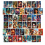 Set van 50 retro kerstkaarten en muurdecoratie 1