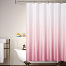 Ombre shower curtain pink waterproof fabric 72 x 72 inches