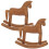 Ensemble décoratif de cheval à bascule en bois – 2 pièces 1