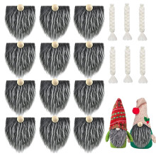 Pre-Cut Gnome Beards Noses & Braids 12 pcs