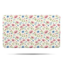 Tapis de bain en microfibre à motif floral, 43 x 76 cm, antidérapant