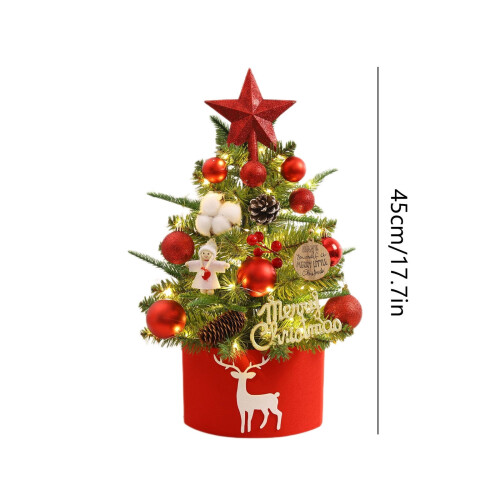 Mini Christmas Tree Set with LED Lights 17 inch 2